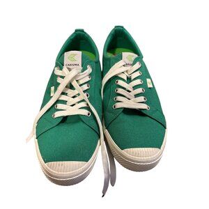 Cariuma Green Canvas Lace-Up Sneakers Men 12.5 Sustainable Casual Shoes